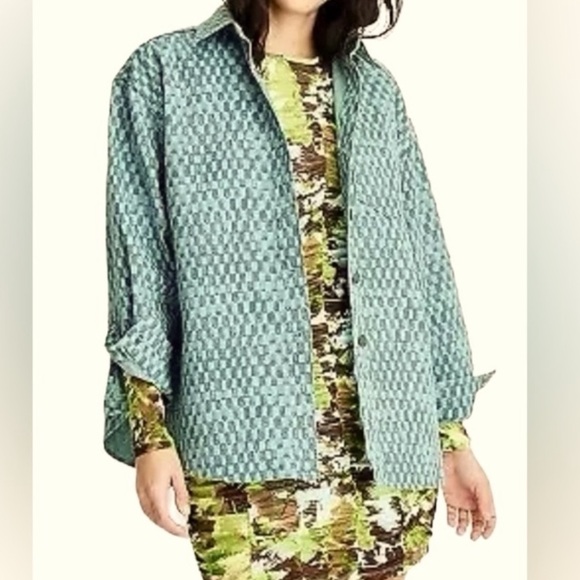 Future Collective Gabriella Karefa- Johnson Oversized Denim Shirt Jacket - Large - Picture 1 of 14